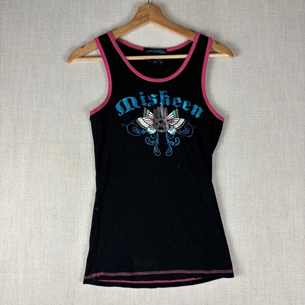 Miskeen Y2K Bedazzled Tribal Butterfly XL Tank Top